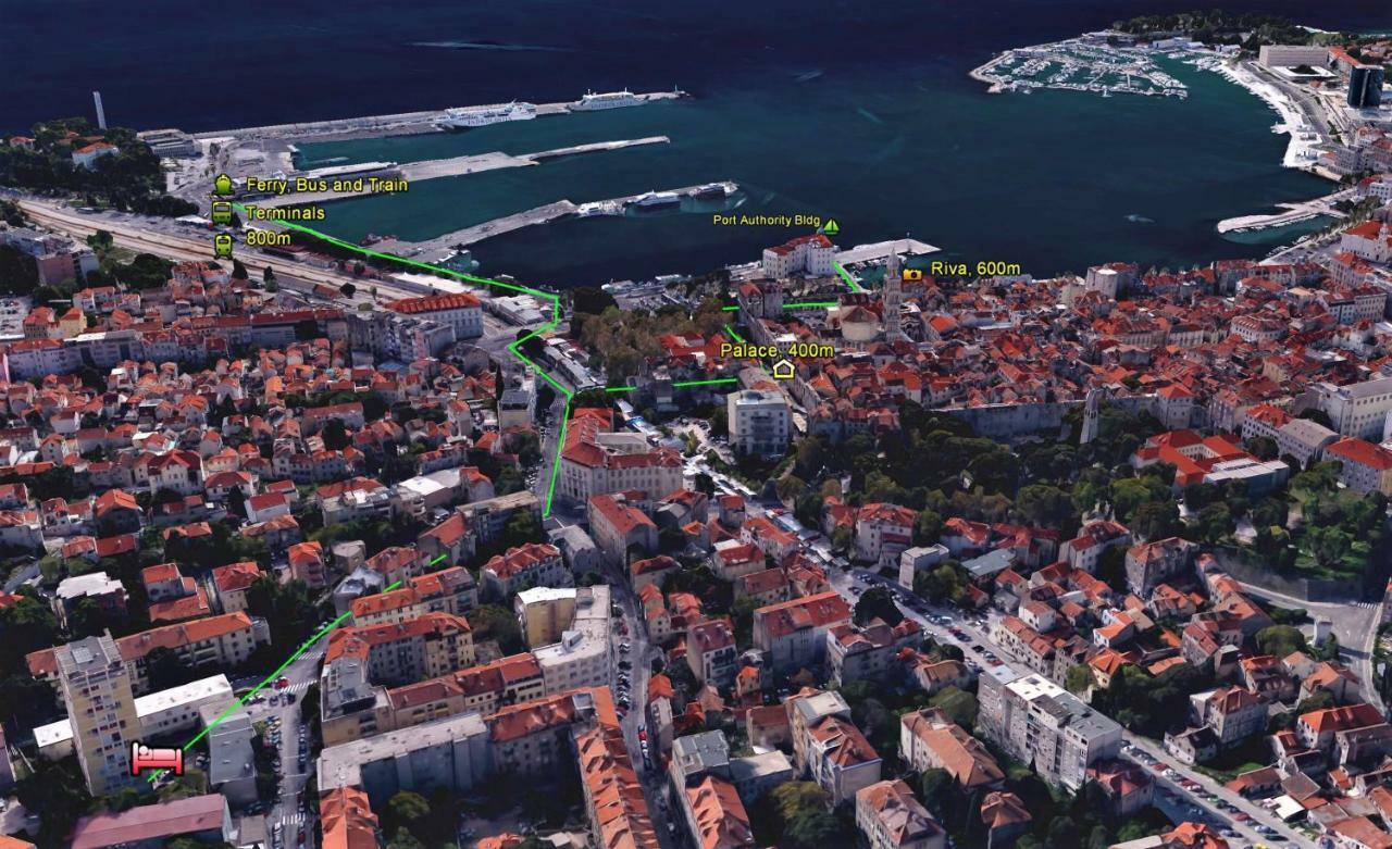Apartment Panorama Split Bagian luar foto